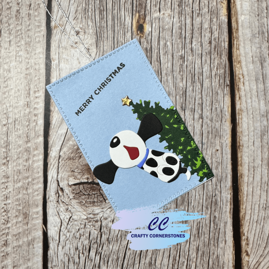 Cute Puppy Dog Christmas Tag – Spellbinders Advent 2025 Day&nbsp;1