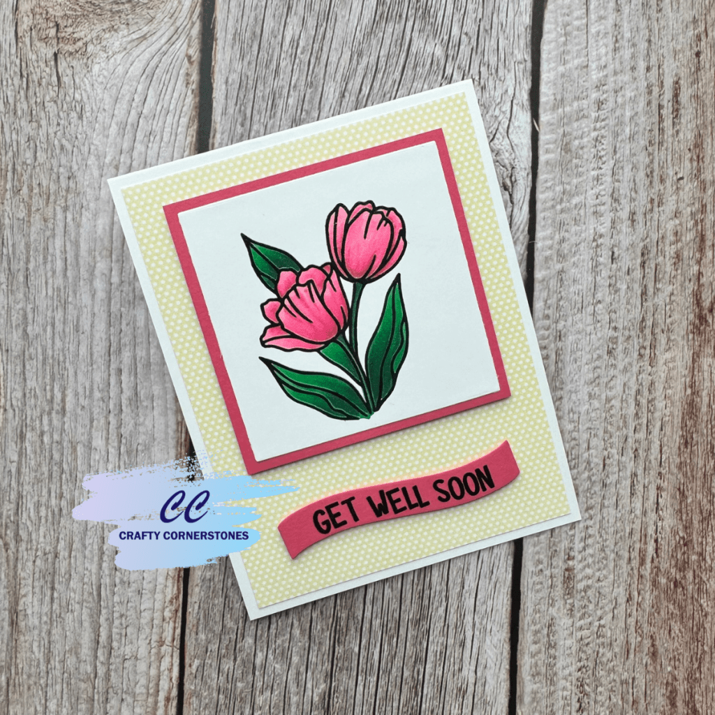 Pink and Main Day 11: Simple Get Well Card with Patterned&nbsp;Paper