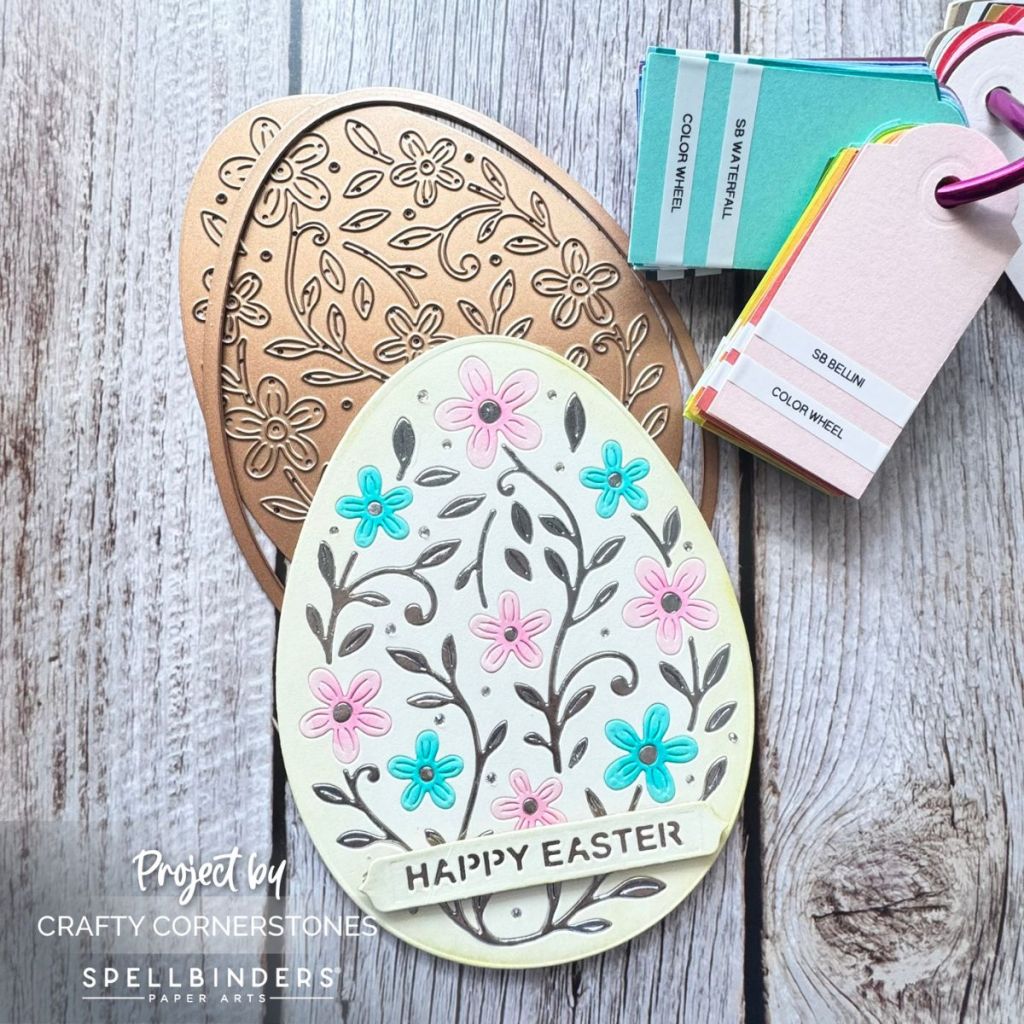 Elegant Paper Pieced Easter Card with the in bloom&nbsp;egg