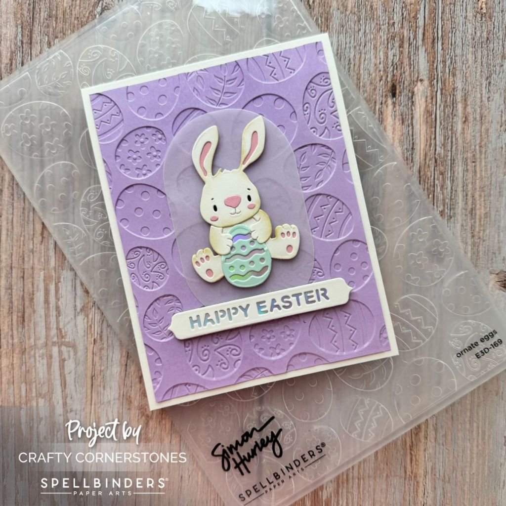 Debossed Easter Bunny Card with the Simon Hurley Happy Spring&nbsp;Collection