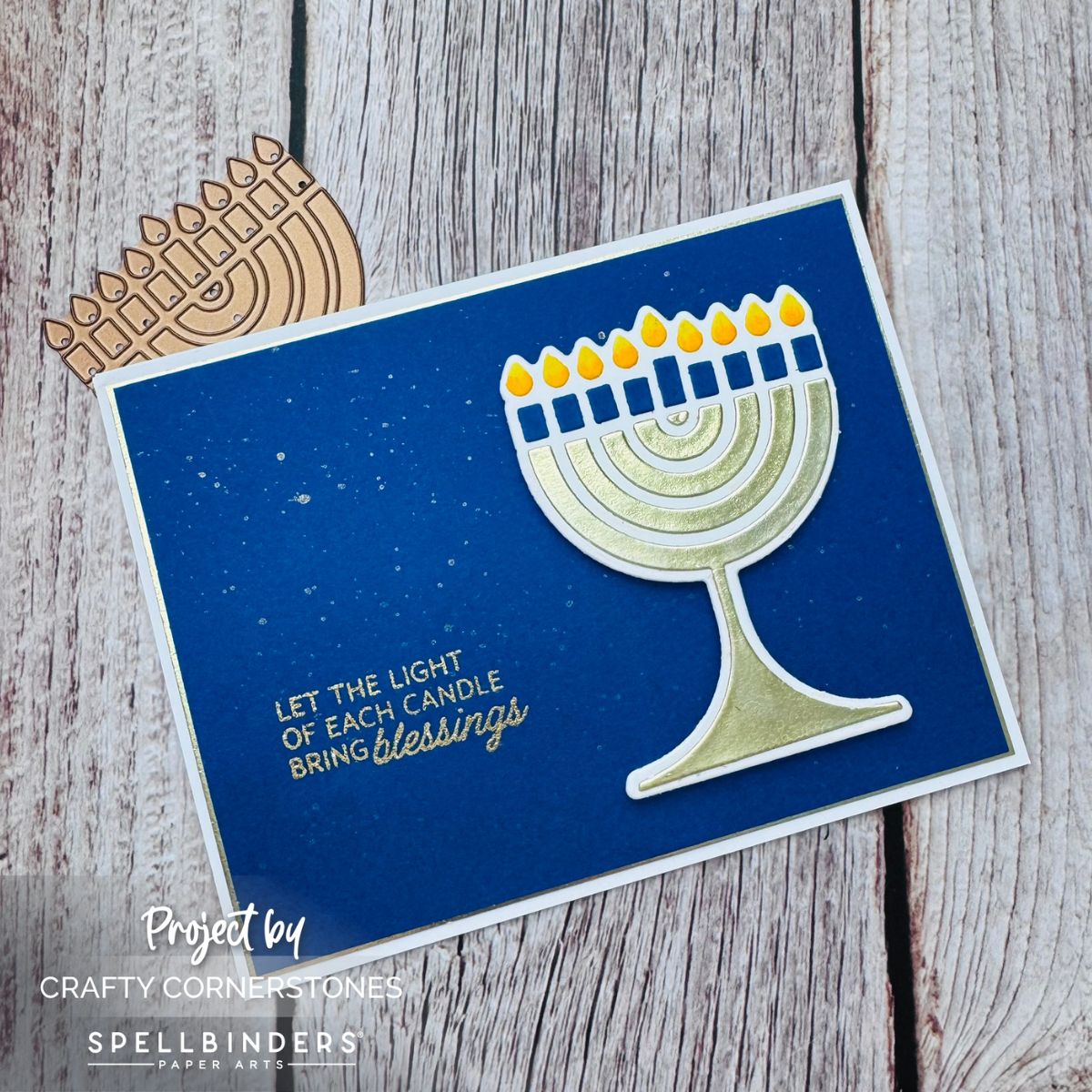 Menorah Lights: A Golden Glow with Spellbinders
